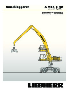 Liebherr A 944 C HD Litronic High Rise Specifications