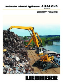 Liebherr A 954 C HD Litronic Specifications