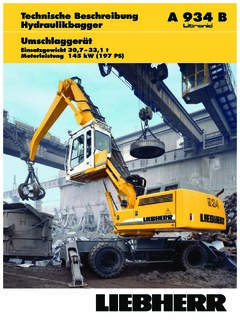 Liebherr A 934 B Litronic Specifications