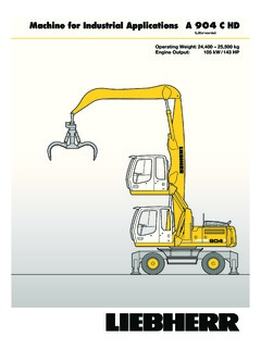 Liebherr A 904 C HD Litronic Specifications