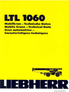 Liebherr LTL 1060 Specifications