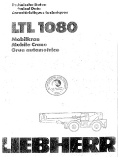 Liebherr LTL 1080 Specifications