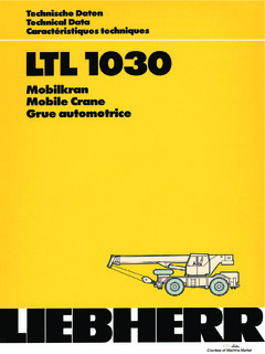 Liebherr LTL 1030 Specifications