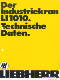 Liebherr LI 1010 Specifications