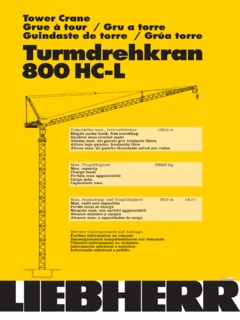 Liebherr 800 HC-L Specifications