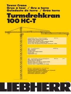 Liebherr 100 HC-T Specifications