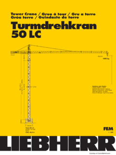 Liebherr 50 LC Specifications