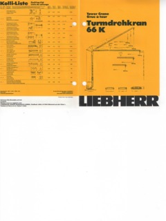 Liebherr 66 K Specifications