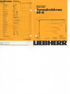 Liebherr 80 K Specifications