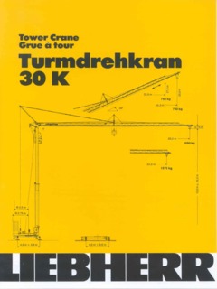 Liebherr 30 K Specifications