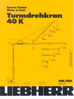 Liebherr 40 K Specifications