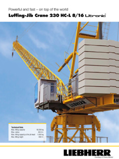 Liebherr 230 HC-L 8/16 Specifications