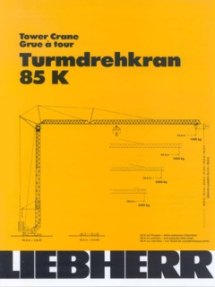 Liebherr 85 K Specifications
