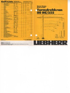 Liebherr 80 HC/255 Specifications