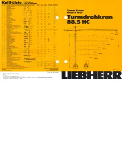 Liebherr 88.5 HC Specifications