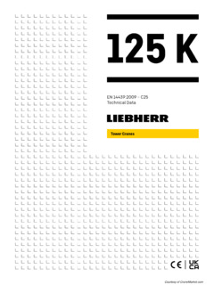 Liebherr 125 K Specifications
