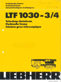 Liebherr LTF 1030-3 Specifications