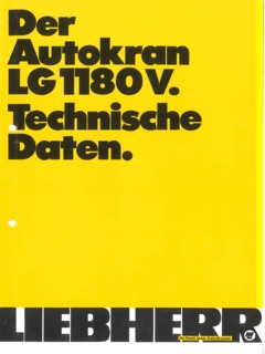 Liebherr LG 1180 V Specifications