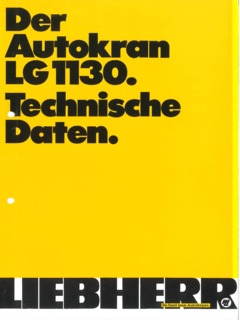 Liebherr LG 1130 Specifications