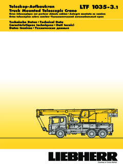 Liebherr LTF 1035-3.1 Specifications