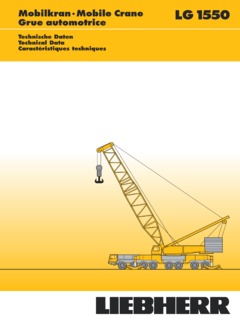 Liebherr LG 1550 Specifications