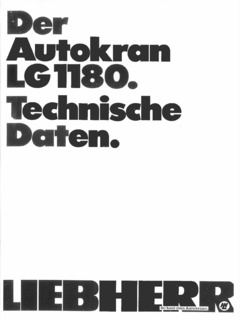 Liebherr LG 1180 Specifications