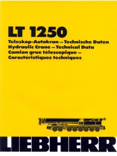Liebherr LT 1250 Specifications