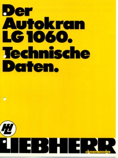 Liebherr LG 1060 Specifications