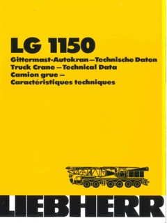 Liebherr LG 1150 Specifications