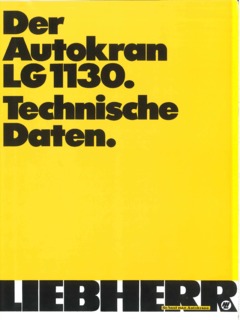Liebherr LG 1130 Specifications