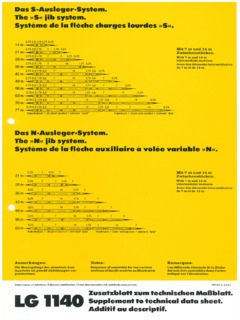 Liebherr LG 1140 Specifications