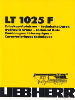 Liebherr LT 1025 F Specifications