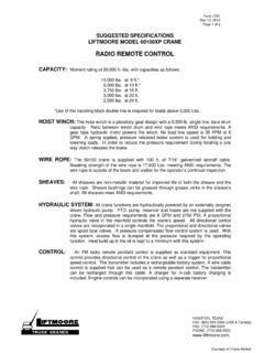 Liftmoore 60100XP Specifications