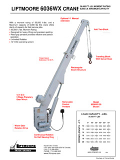 Liftmoore 6036WX Specifications