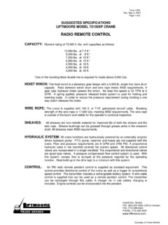 Liftmoore 72100XP Specifications