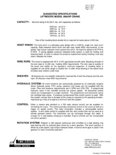 Liftmoore 4064XP Specifications