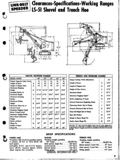 Link-Belt LS-51 Specifications