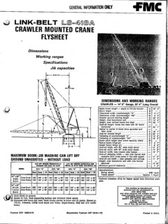 Link-Belt LS-418A Specifications