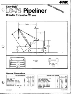 Link-Belt LS-78 Pipeliner Specifications