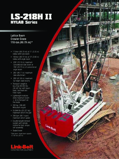 Link-Belt LS-218H II Specifications