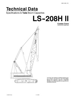 Link-Belt LS-208H II Specifications