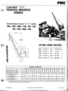 Link-Belt TC-238 Specifications