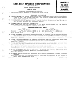 Link-Belt K-608L Specifications