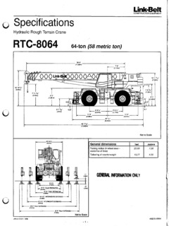 Link-Belt RTC-8064 Specifications