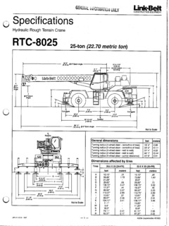 Link-Belt RTC-8025 Specifications