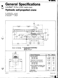 Link-Belt HSP-15 Specifications