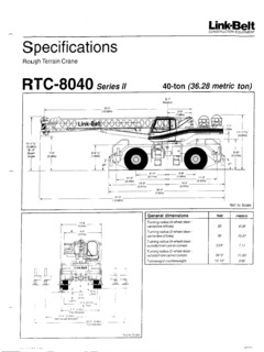 Link-Belt RTC-8040 Series II Specifications
