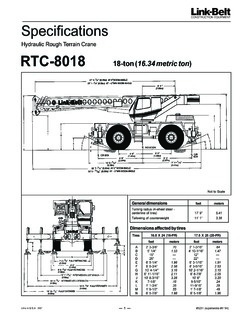 Link-Belt RTC-8018 Specifications