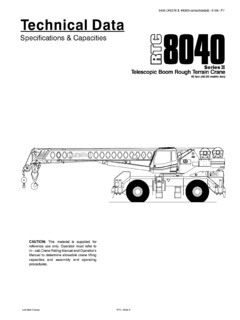 Link-Belt RTC-8040 Series II Specifications