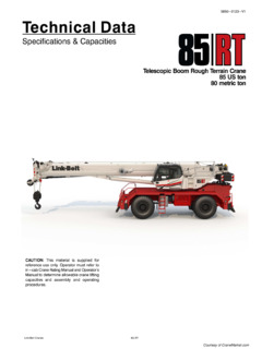 Link-Belt 85RT Specifications